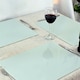 image 5 of Harbour Housewares White Glass Table Set - 40 x 30cm - 12 Piece Placemats & Coasters White