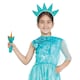 image 2 of Bristol Novelty Girls Statue Of Liberty Costume With Plush Torch - Light Blue - S S