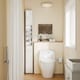 image 2 of SoBuy Tall Bathroom Storage Cabinet with 6 Adjustable Shelves, Gloss White, 7.9x7.9x70.9 inches, 13.5 kg - BZR167-GW