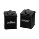 image 5 of 5pc Black Kitchen Canister Set Bread Biscuits Tea Sugar Coffee | Black