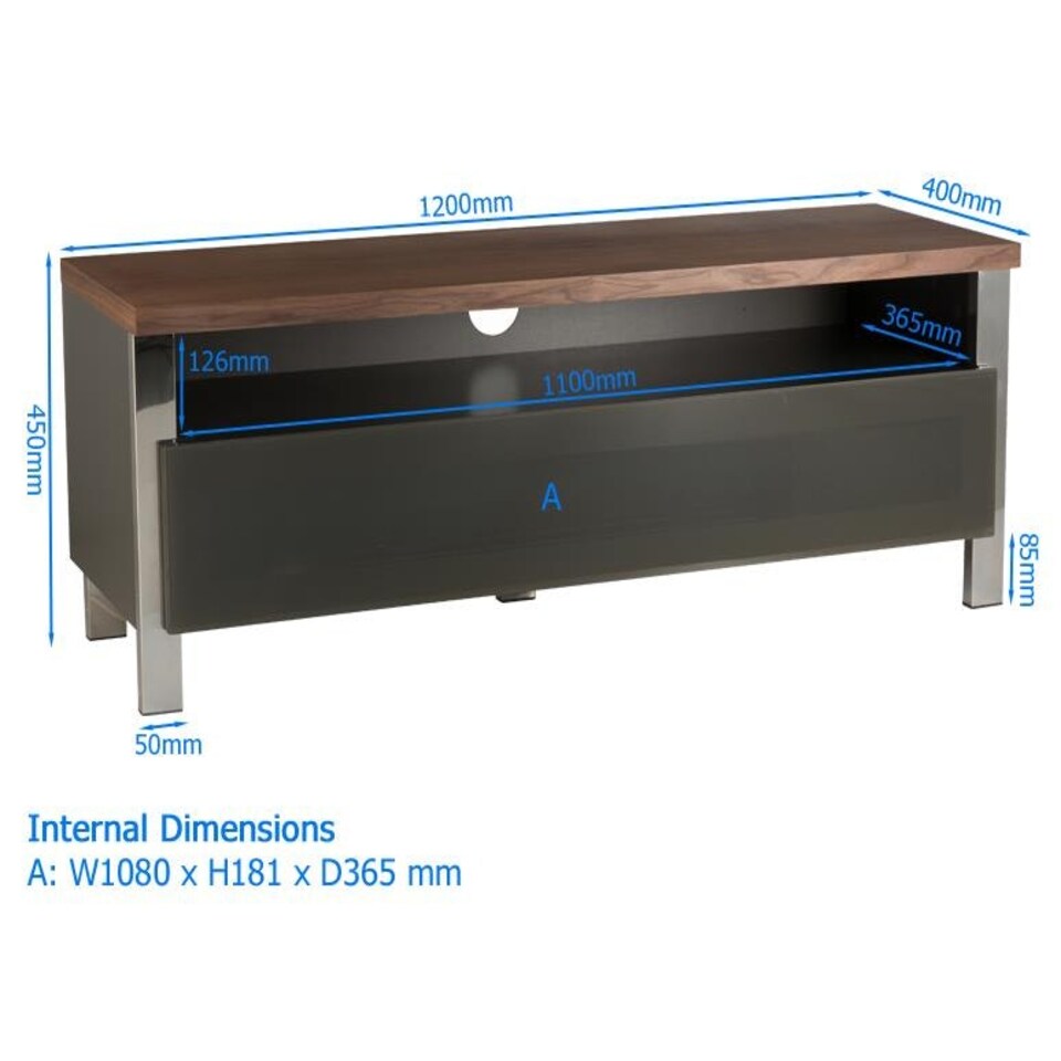 image 1 of Alphason Regent TV-Stand Brown/Walnut Brown | Walnut