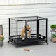image 6 of PawHut Metal Kennel Cage with Wheels and Crate Tray for Pet Dog Medium Black