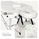 image 8 of Massage Table Set Massage Bench Massage Table Massage Bed Cosmetic Lounger Bag Bolsters Head And Armrests | White | white | 1
