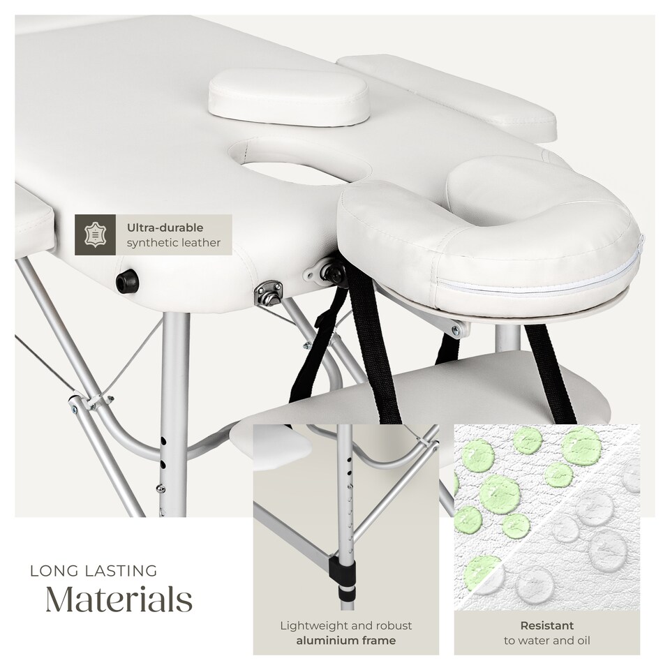 image 1 of Massage Table Set Massage Bench Massage Table Massage Bed Cosmetic Lounger Bag Bolsters Head And Armrests | White | white | 1