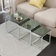 image 2 of Set Of 3 Faux Marble Nesting Tables Black Grey
