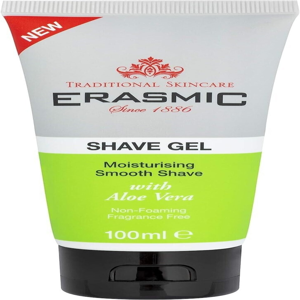 Erasmic Shave Gel Moisturising Aloe Vera 100ml