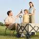 image 9 of Outsunny Foldable Garden Cart, Outdoor Utility Wagon with Carry Bag, Camouflage