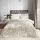 image 1 of Crushed Velvet Duvet Cover Set | Cream | Natural | Super King