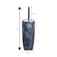 image 2 of Showerdrape Octavia Grey Marble & Chrome Toilet Brush & Holder | Grey | 1