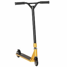 HOMCOM Stunt Scooter, 360 degree Entry Level Tricks Scooter with Lightweight Aluminium Deck and ABEC 7 Bearing, For Age 14 older Beginners, Gold Tone