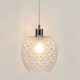 image 3 of Set of 2 Baine - Clear Textured Glass Easy Fit Pendant Shades | Clear | Medium | 2
