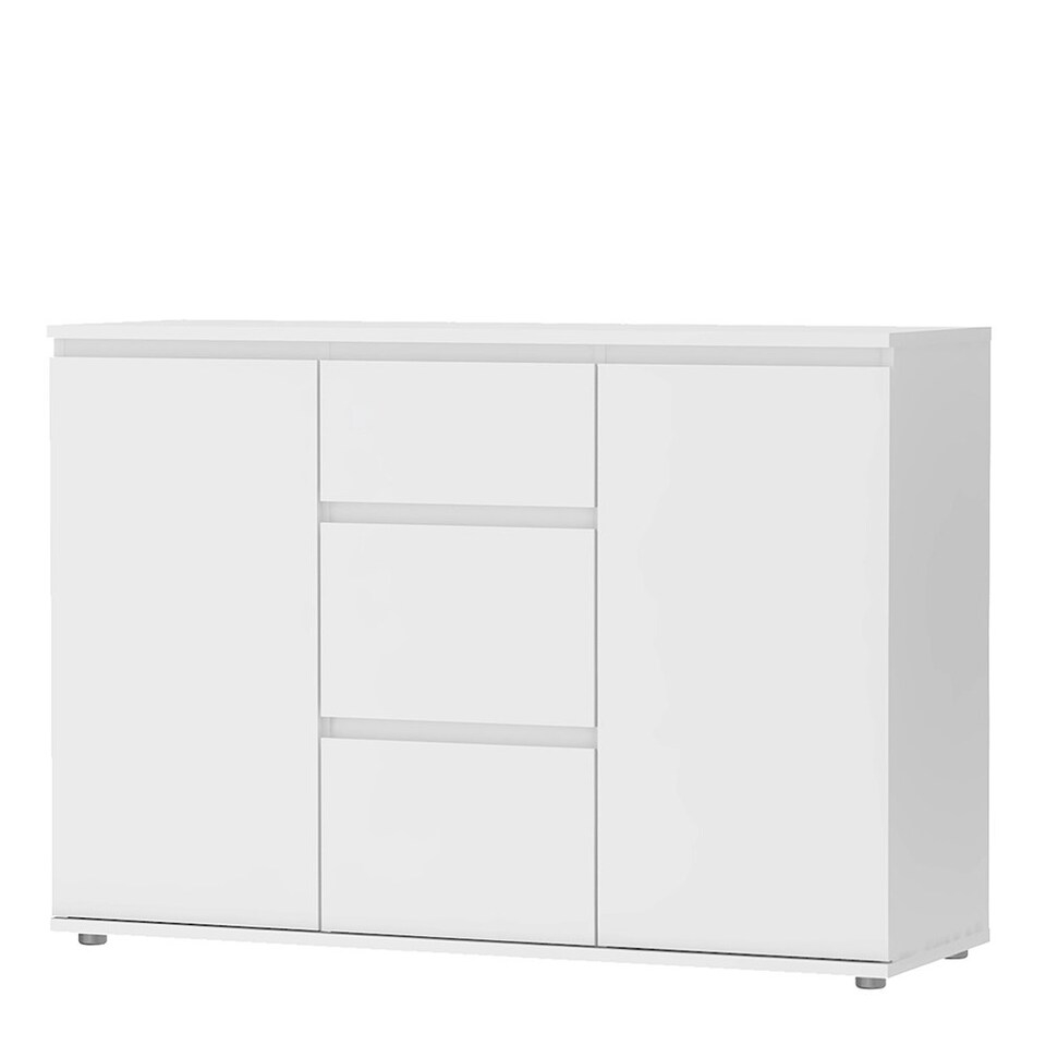image 1 of Nova Sideboard 3 Drawers 2 Doors in White