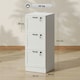 image 3 of HOMCOM 3-Drawer File Cabinet, Lockable Filing Cabinet for A4 Letter, White White