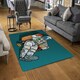 image 2 of Astronaut the audience with beer and popcorn sitting in a chair. loneliness in space. Pop art retro (Rug) Cream | S