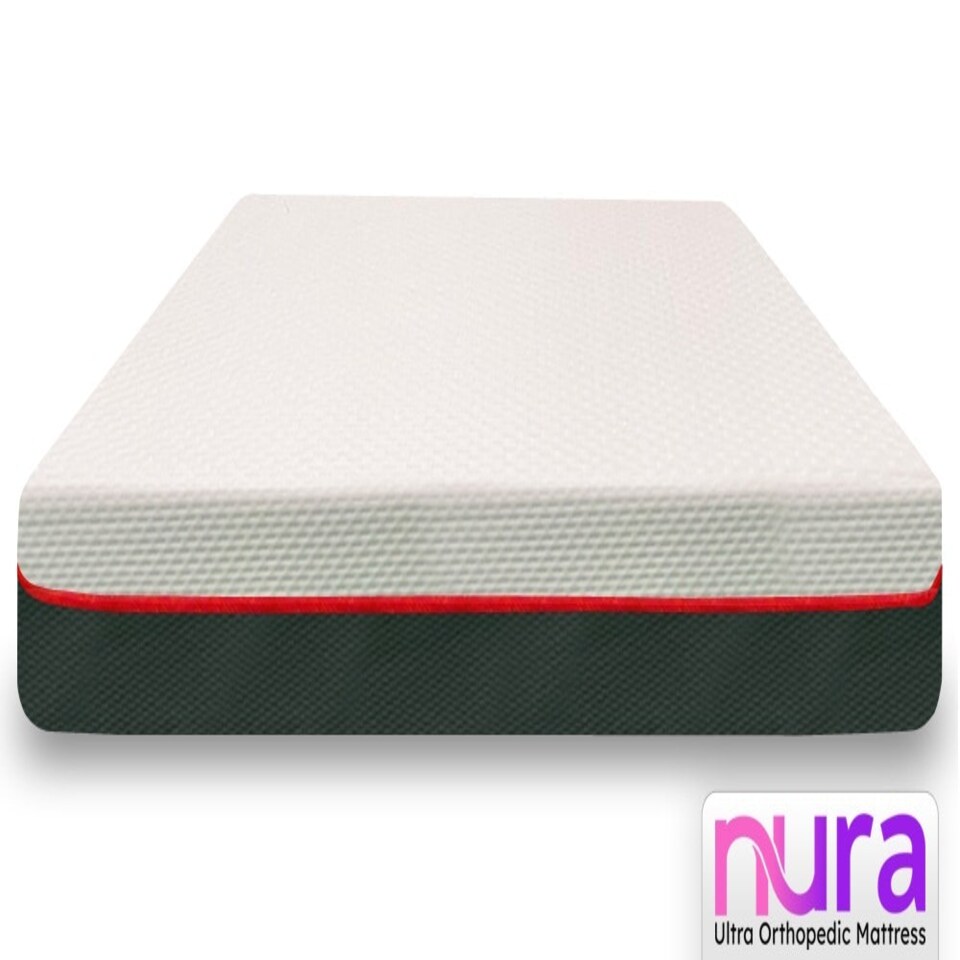 image 1 of Nura 40HD 25cm Thick Luxury Ultra Orthopedic Extra Firm Memory Foam Mattress (Super King - 180cm (6'0") X 200cm (6'6") White | Super King