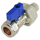 image 6 of SPARES2GO American Fridge Freezer 15mm Compression Valve 1/4" 3/4" BSP Water Tap Pipe Adaptor Connector