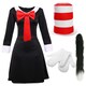 image 1 of Crazy Cat Costume Set - Hat, Gloves & Tail Black | L