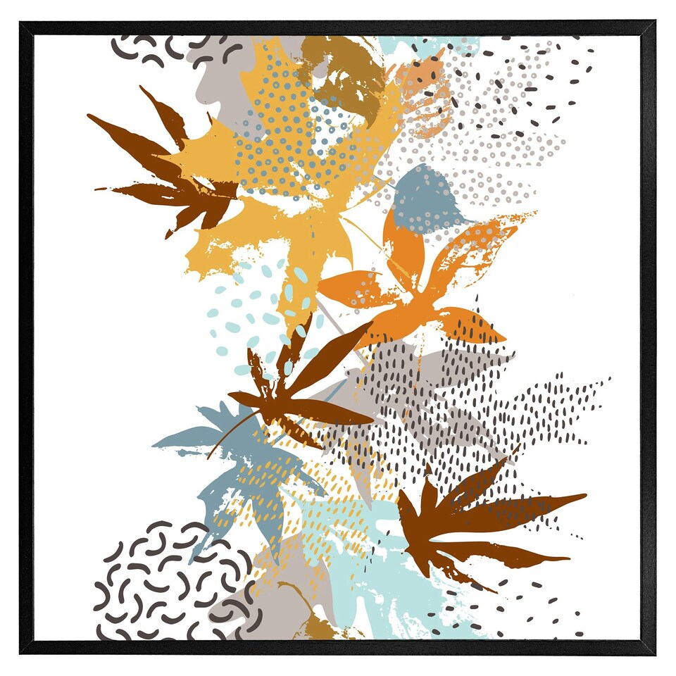 image 1 of Japanese maple leaves (Picture Frame) Brown | Oak | XL