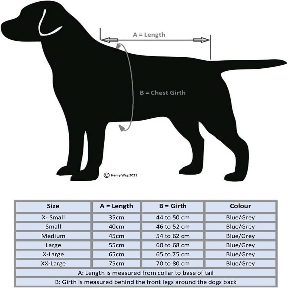 image 1 of Henry Wag Waterproof Dog Coat With Adjustable Collar (Medium 45cm)