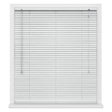 145cm White Aluminium Venetian Blinds 152cm Drop (25mm Slats) White | White