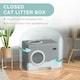 image 8 of PawHut Enclosed Cat Litter Tray with Lid, Front Entry, Top Exit, Scoop - Grey
