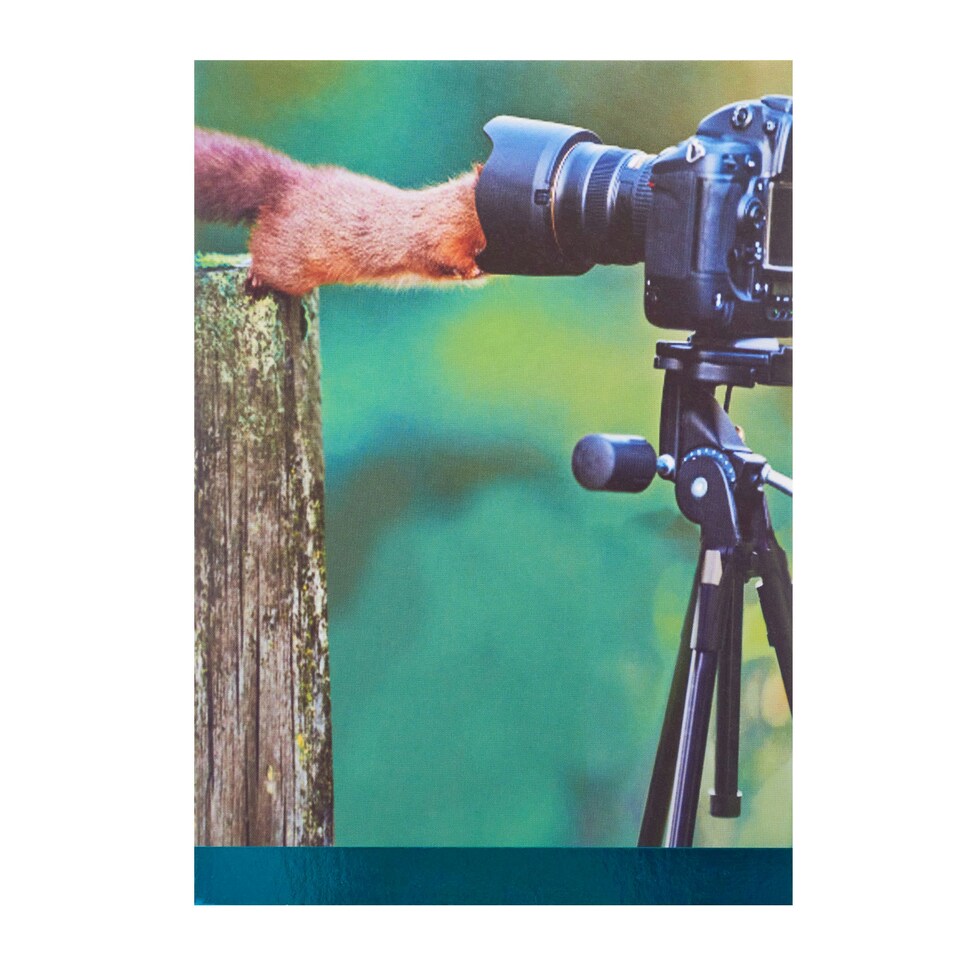 image 1 of Humour Birthday Card - Squirrel In Camera