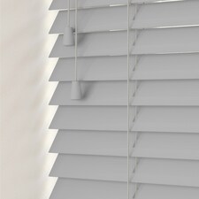 Faux Wooden Venetian Blind, Tape 165cm x 200cm Grey | Light Grey