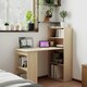 image 2 of HOMCOM 120cm Computer Desk Bookshelf Writing Table 6 Shelves Natural | Brown | 120L x 55D x 120H cm