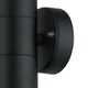 image 6 of First Choice Lighting Set of 2 Blaze Black Outdoor Up Down Wall Lights Black | Clear