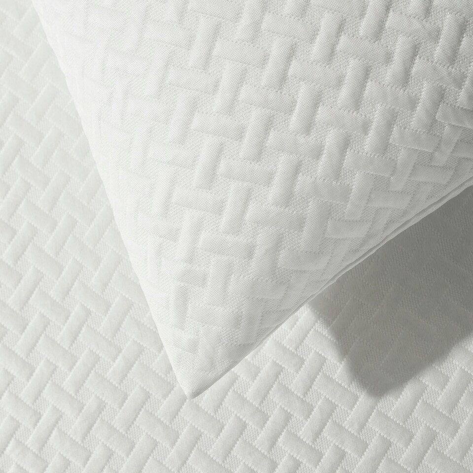 image 1 of OHS Cooling Protector Soft Breathable Washable Bed Pillow Cover White | One Size