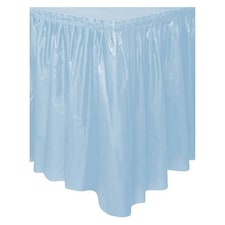 Unique Party Plastic Table Skirt - Baby Blue - One Size