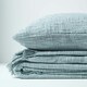 image 5 of Homescapes Nirvana Slub Cotton Grey Throw - 255 x 360 cm Grey