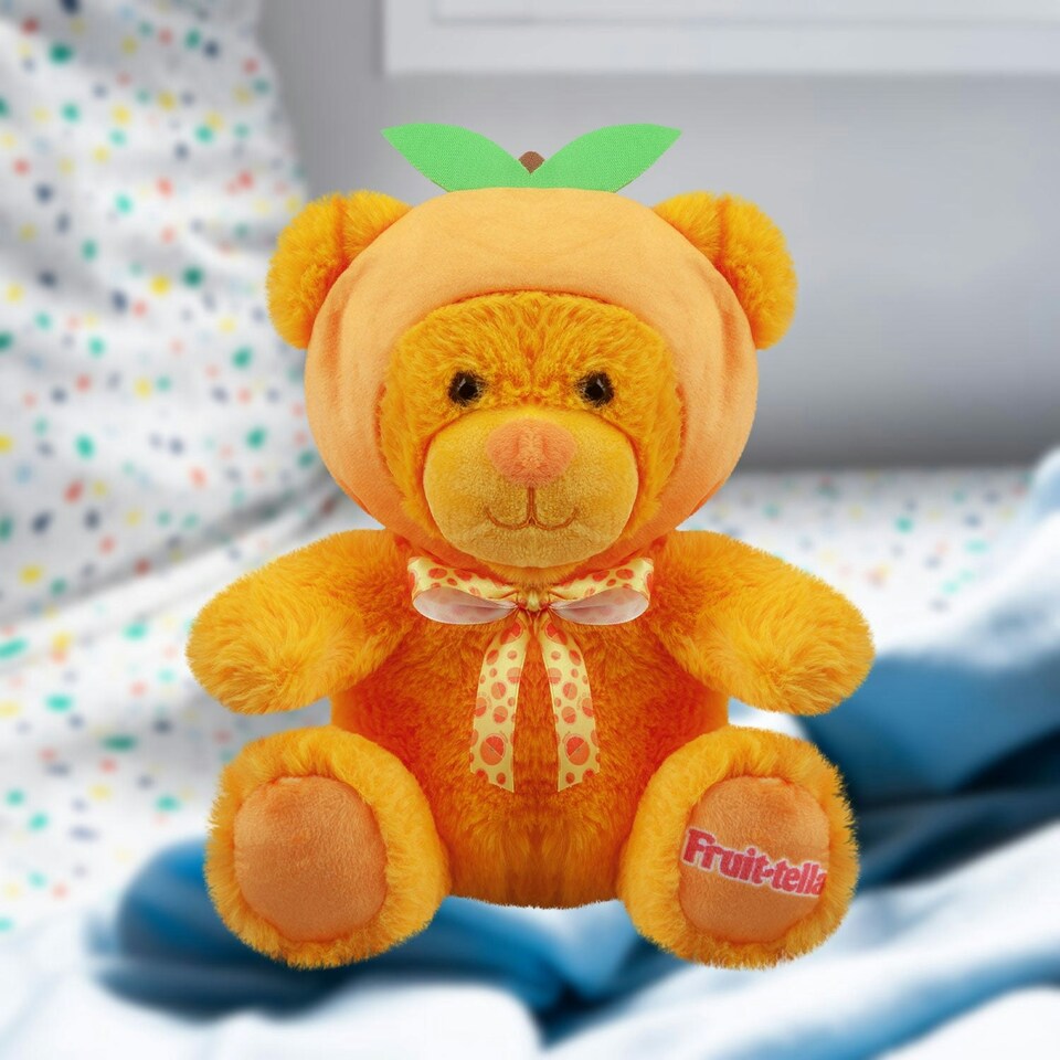 image 1 of Fruit-tella Orange Bear Soft Toy Plush Cute Cuddly Fluffy Plushie 23cm Orange