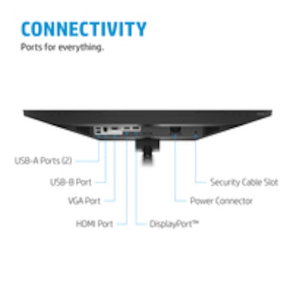 image 1 of HP E24mv G4 FHD Conferencing Monitor, 60.5 cm (23.8"), 1920 x 1080 pixels, Full HD, LCD, 5 ms, Black, Silver | Black | Black, Silver | 52.7 cm
