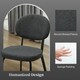 image 4 of HOMCOM Set of 4 Sherpa Dining Chairs Boucle Kitchen Chairs with Back 