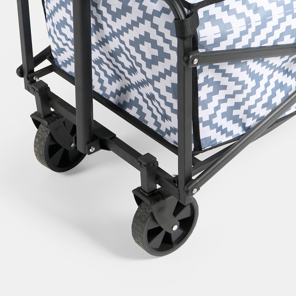 image 1 of OHS Printed Foldable Camping Trolly Outdoor Garden Cart Shopping