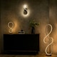 image 3 of ValueLights Infinity Black Swirl Integrated LED Table Lamp