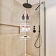 image 4 of 4-Tier Telescopic Corner Shower Caddy Bathroom Wall Shelf & Storage Organizer white