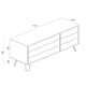 image 6 of Core Products Augusta Industrial Grey 3+3 Drawer Wide Chest H73.6cm x W119.3cm x D39.5cm Grey
