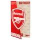 image 2 of Arsenal FC Crest Birthday Card - Red/White - One Size
