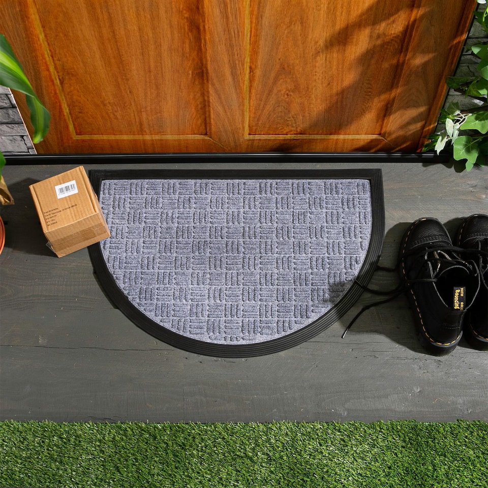 image 1 of Nicola Spring Heavy Duty Door Mat - 60 x 40cm - Grey