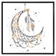 image 2 of Dream catcher with crescent moon (Picutre Frame) White | L