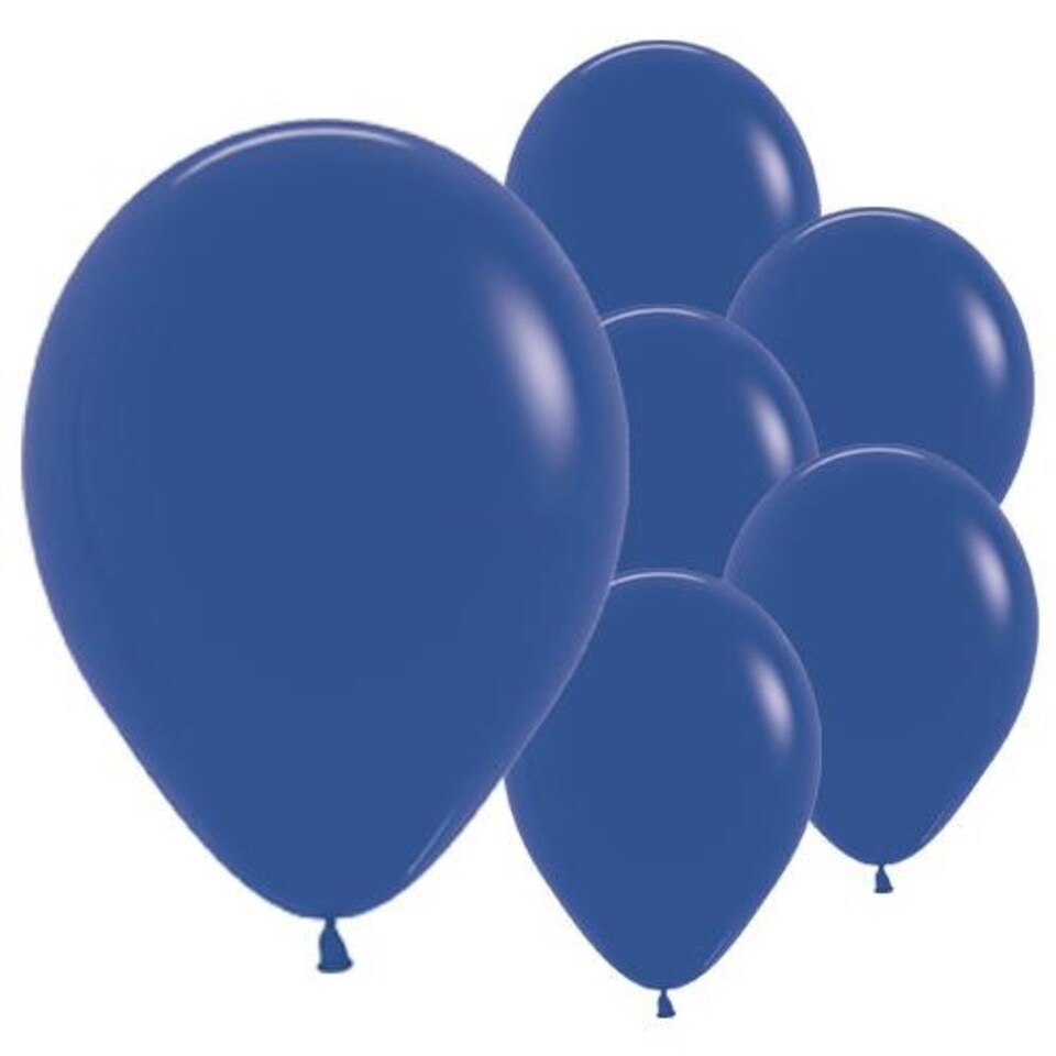 Fashion Solid Royal Blue Sempertex Biodegradable Latex Balloons 30cm / 12 in - Pack of 50 Blue