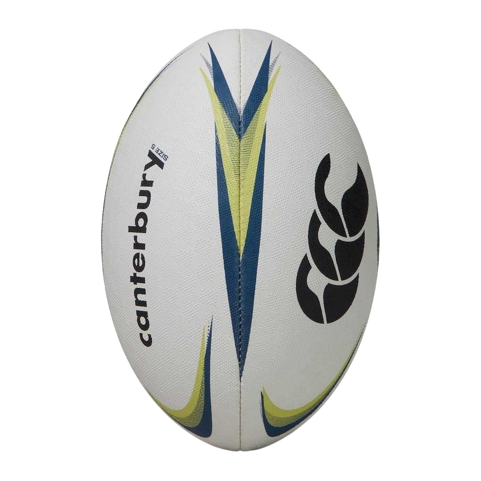 image 1 of Canterbury Mentre Rugby Ball (5) (White/Lime)