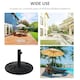 image 5 of Outsunny 13KG Round Parasol Base Heavy Duty Cement Stand Umbrella Holder Garden