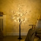image 2 of HOMCOM 4ft Artificial Tree with Warm White LED Lights, Baby Breath Flowers