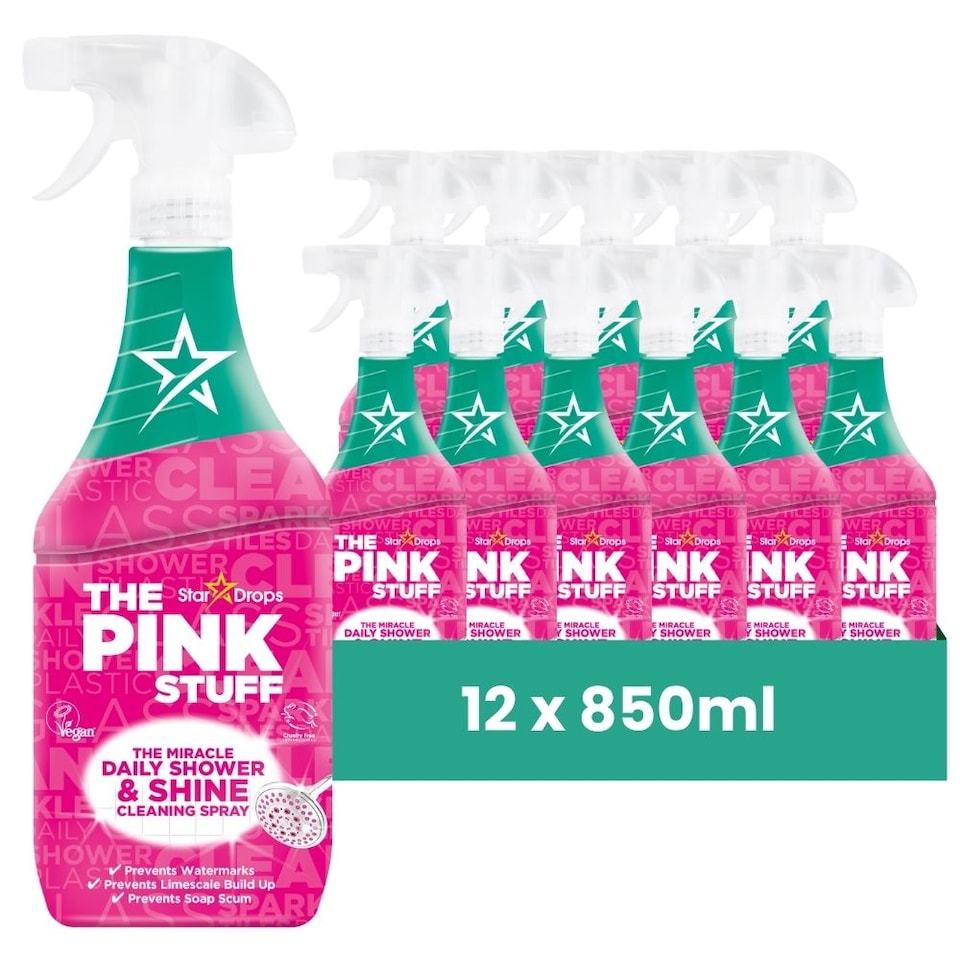 image 1 of The Pink Stuff Miracle Daily Shower & Shine Cleaning Spray 850ml