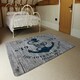 image 3 of Anchor Print on Wood (Rug) Blue | XL: 160x230cm