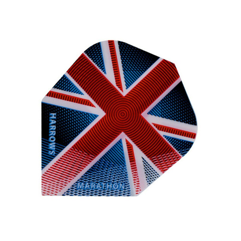 Harrows 100 Micron Dart Flights Set - Blue/Red - One Size