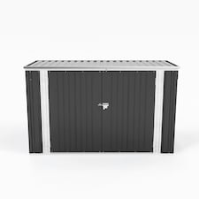 Living and Home Heavy Duty Steel Bicycle Storage Shed - Black